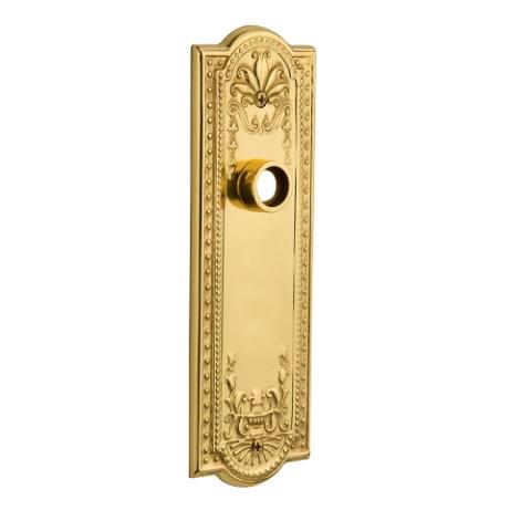 Nostalgic Warehouse Meadows Plate Without Keyhole Privacy Polished Brass