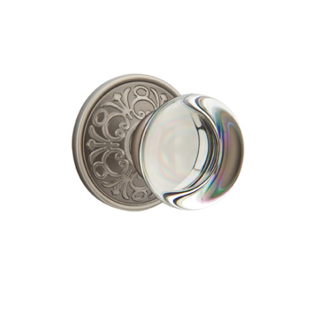 Emtek Providence Crystal Door Knob Set with Lancaster Rose
