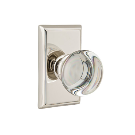 Emtek Providence Crystal Door Knob Set with Rectangular Rose