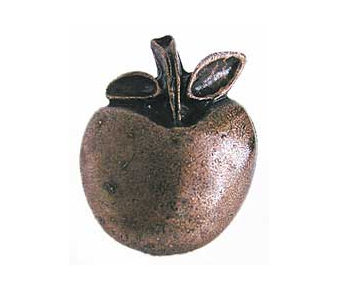 Emenee PFR122 Large Apple Cabinet Knob shown in Antique Matte Copper (ACO)