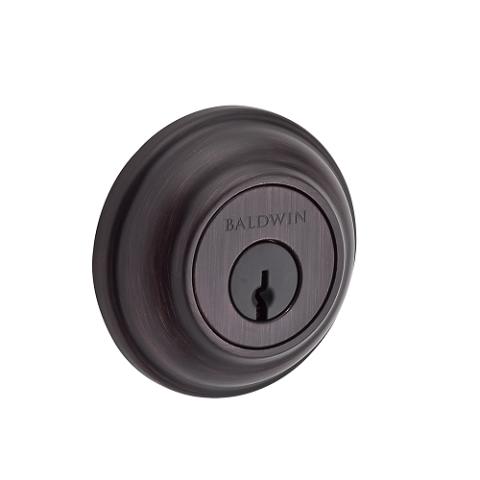 Baldwin Reserve Traditional Round Deadbolt (TRD) shown in Venetian Bronze (112)