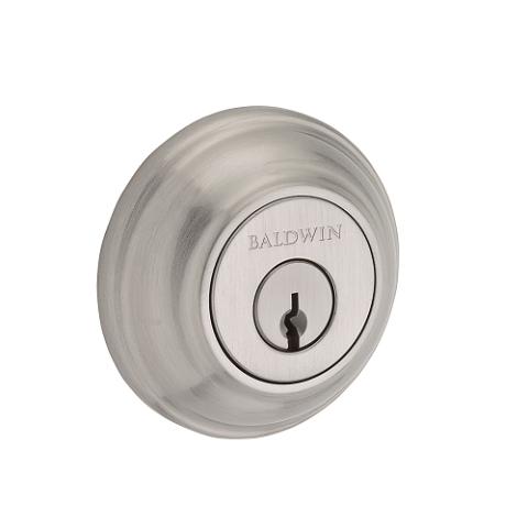 Baldwin Reserve Traditional Round Deadbolt (TRD) shown in Satin Nickel (150)