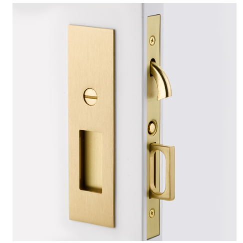 Emtek 2155 Narrow Modern Rectangular Privacy Pocket Door Mortise Lock Exterior