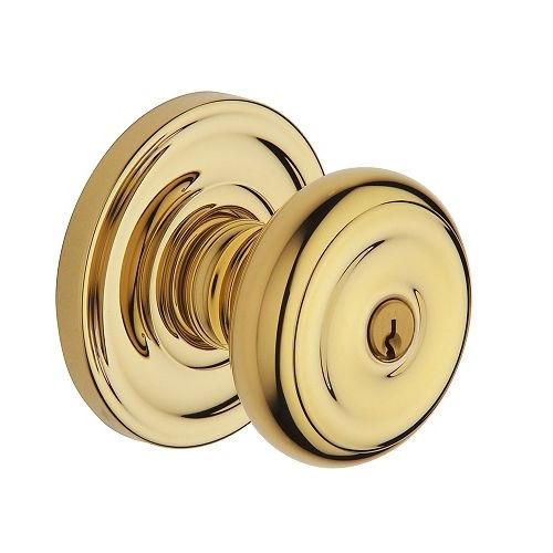 Baldwin 5210.ENTR Colonial Keyed Entry 003 Lifetime Polished Brass