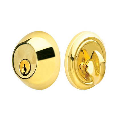 Emtek 8450 Regular Style Brass Single Cylinder Deadbolt Polished Brass (US3)