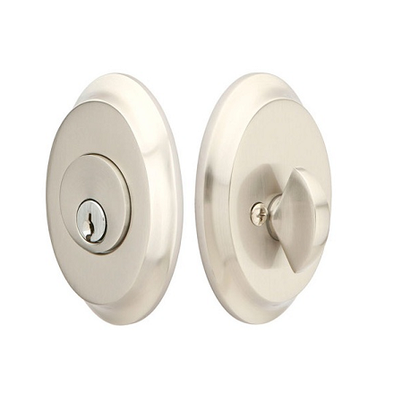 Emtek 8458 Saratoga Single Cylinder Deadbolt Satin Nickel (US15)