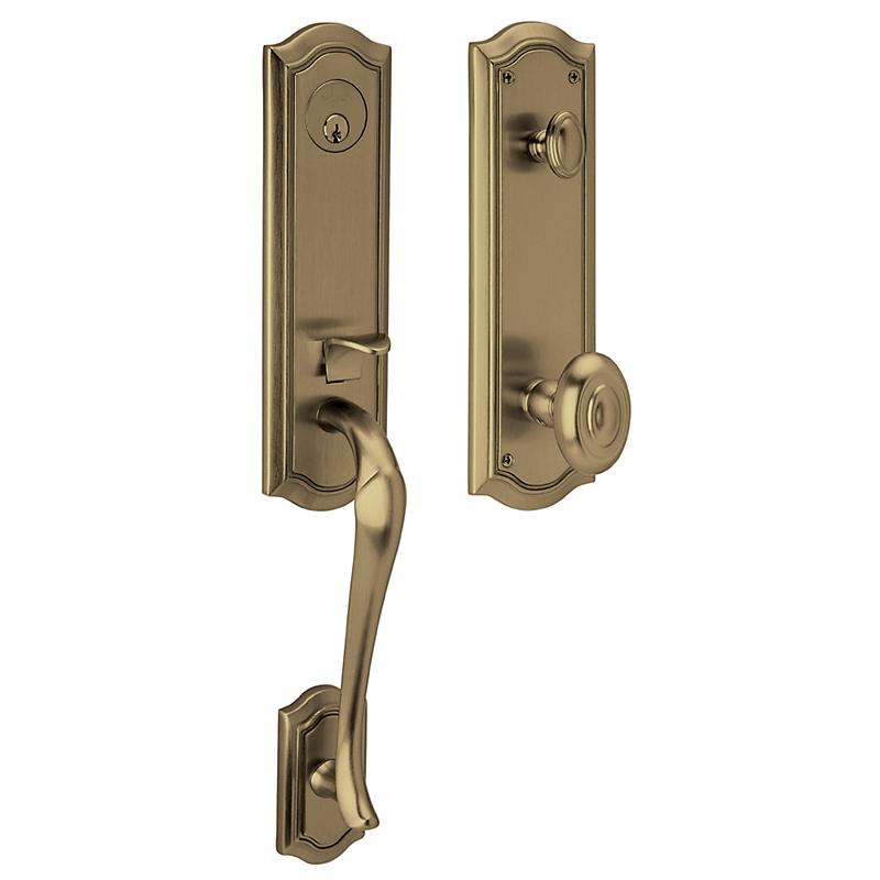 Baldwin Estate 85337 Bethpage 3/4 Handleset Satin Brass & Black