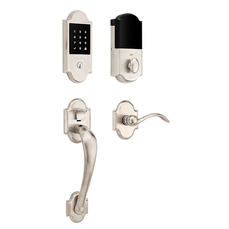 Baldwin Estate 85358.150.ZW Z-Wave Boulder Touchscreen Keyless Handleset Satin Nickel (150)