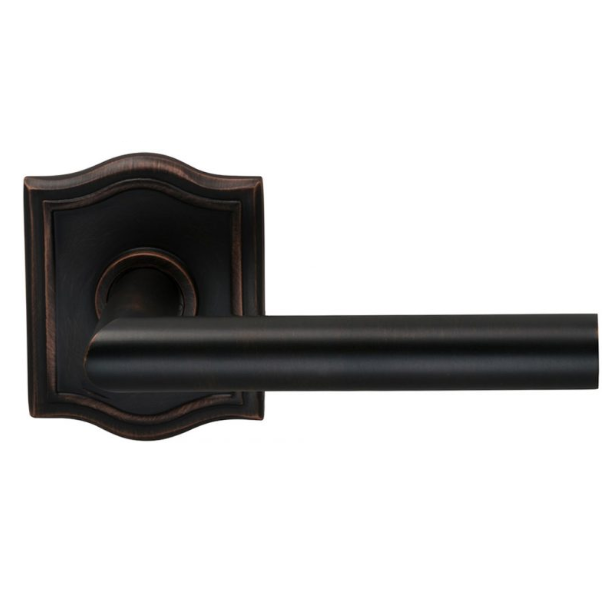 Omnia 912AR-15 Modern Door Lever Set with Arched Rose Tuscan Bronze (TB)