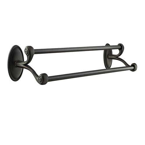 Emtek 27081, 27082, 27083 Tuscany Double Towel Bar Medium Bronze Patina (MB)