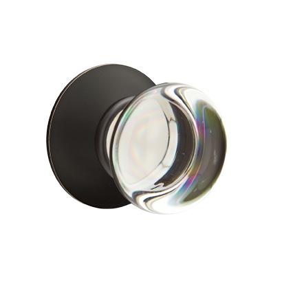 mtek Modern Providence Crystal Door Knob Set with Modern Rose Oil Rubbed Bronze