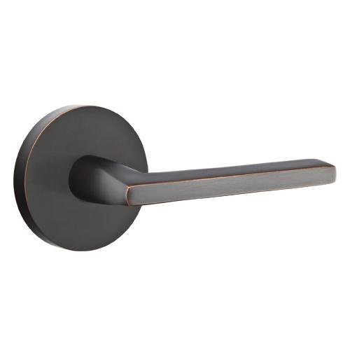 Emtek Helios Door Lever Set with Disk Rose Oil Rubbed Bronze (US10B)