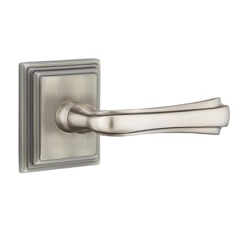 Emtek Wembley Door lever with Wilshire Rose Antique Pewter (US15A)