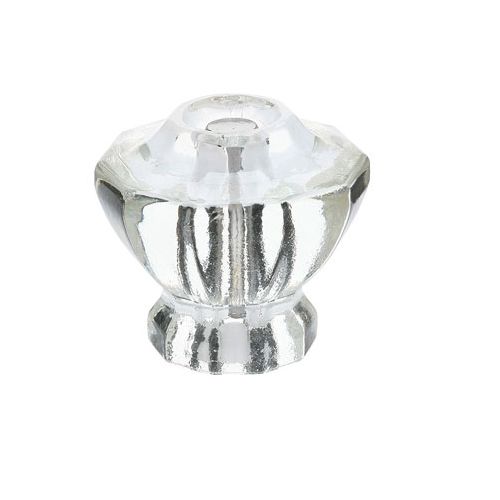 Emtek 86017, 86210 Astoria Clear Cabinet Knob w/ Satin Nickel Screws (US15)