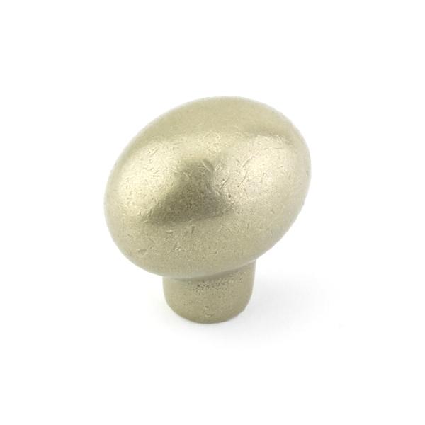 Emtek Sandcast Bronze Egg Cabinet Knob Tumbled White Bronze (TWB)