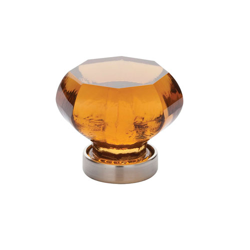 Emtek 86019, 86020 Old Town Amber Cabinet Knob Satin Nickel (US15)