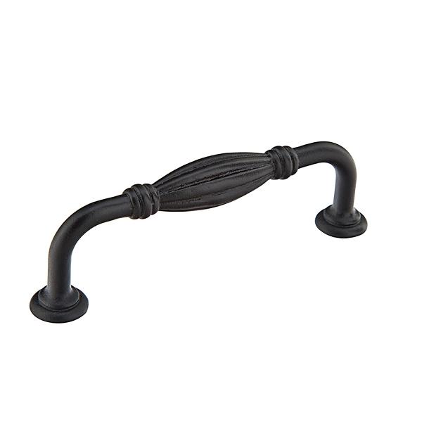 Emtek Tuscany Bronze Fluted Cabinet Pull Flat Black Patina (FB)