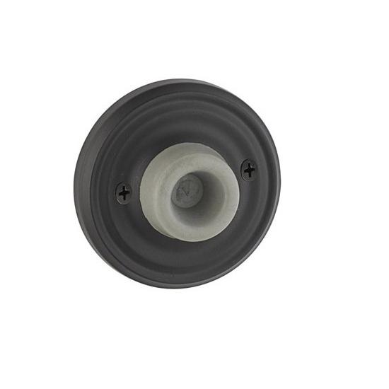 Emtek Brass Wall Door Bumper with Regular Rosette Oil Rubbed Bronze (US10B)