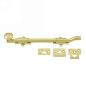 Deltana FPG10 10" Solid Brass Offset Surface Bolt in Polished Brass (US3)