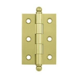 Deltana 2 1/2" x 1 11/16" Cabinet Brass Hinges w/Ball Tips (Pair) CH2517