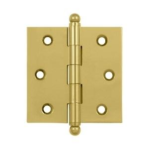 Deltana 2 1/2" x 2 1/2" Cabinet Brass Hinges w/Ball Tips (Pair) CH2525