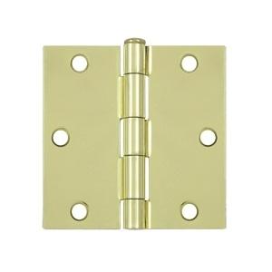 Deltana 3 1/2" x 3 1/2" Square Corner Residential Steel Hinges S35R
