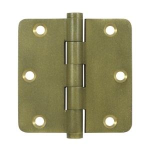Deltana 3 1/2" x 3 1/2" Radius Corner Residential Solid Brass DSB35R5R/DSB35R4R