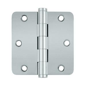 Deltana 3 1/2" x 3 1/2" Radius Corner Standard Brass Hinges DSB35R5,DSB35R4