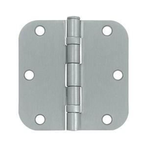 Deltana 3 1/2" x 3 1/2" Radius Corner Ball Bearing Residential Steel Hinges