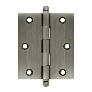 Deltana 3" x 2 1/2" Cabinet Brass Hinges w/Ball Tips (Pair) CH3025