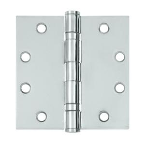 Deltana 4 1/2" x 4 1/2" Square Corner Ball Bearing Heavy Duty Steel Hinges S45BB