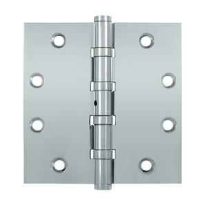 Deltana 4 1/2" x 4 1/2" Square Corner Ball Bearing Brass Hinges NRP DSB45NB 