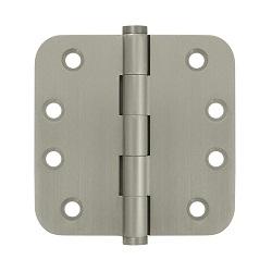 Deltana 4" x 4" Radius Corner (5/8") Residential Solid Brass Hinges DSBR5R