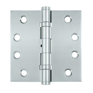 Deltana 4" x 4" Square Corner Ball Bearing Solid Brass Hinges with Non Removable