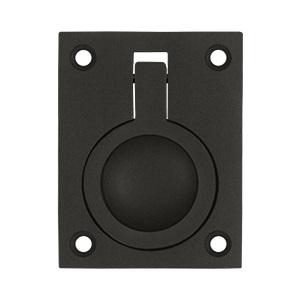 Deltana FRP25 Solid Brass Flush Ring Pull Oil Rubbed Bronze 