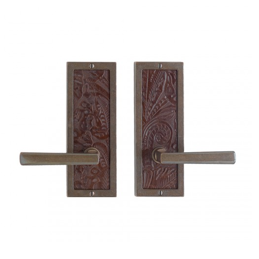 Rocky Mountain E110, E112, E113  3" x 8" Designer Escutcheon w/ Tapestry Leather