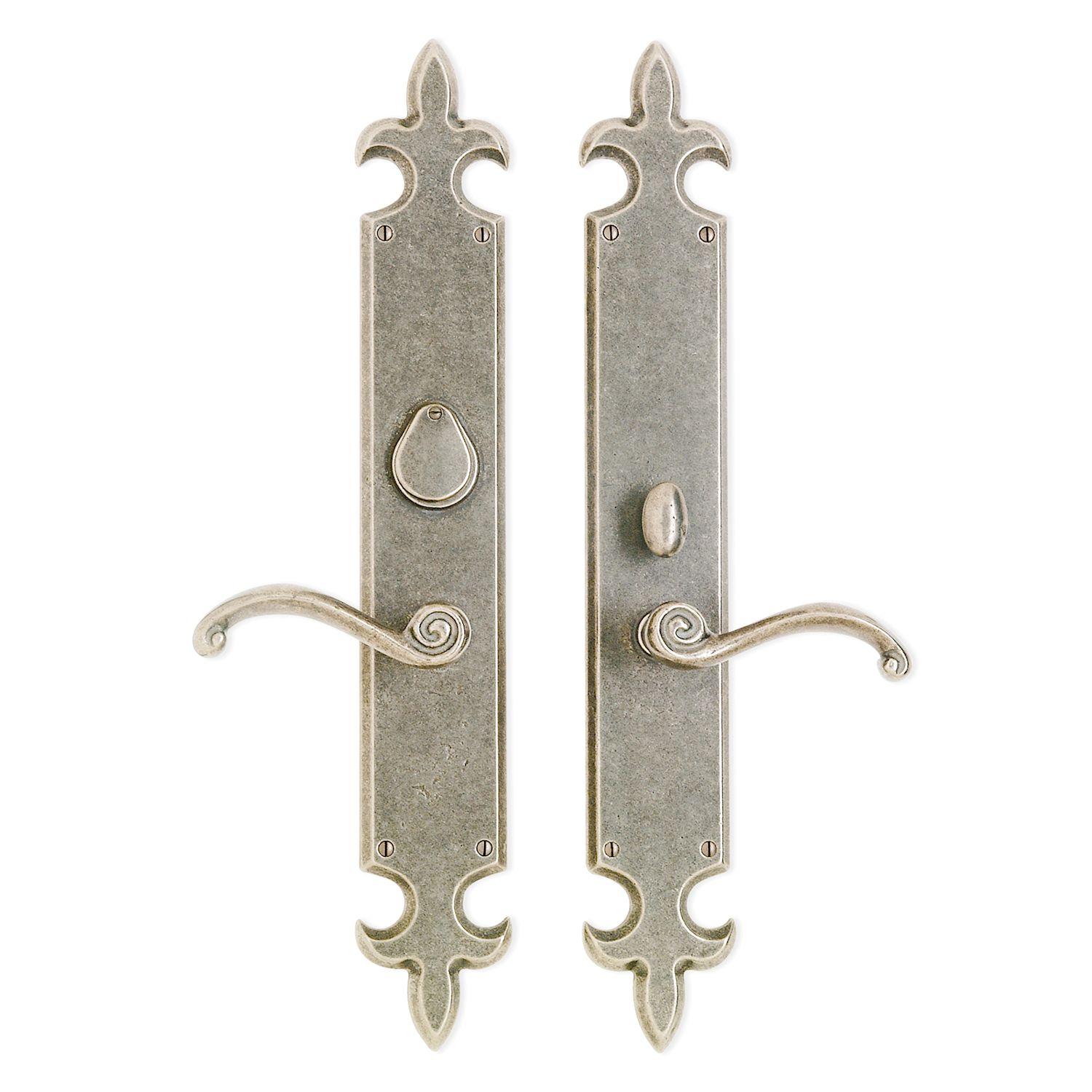 Rocky Mountain E830, E831 3" x 21" Fleur De Lis Entry Set in white Bronze medium