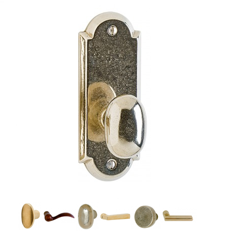 Rocky Mountain EB75 Arched Escutcheon with small potato knob
