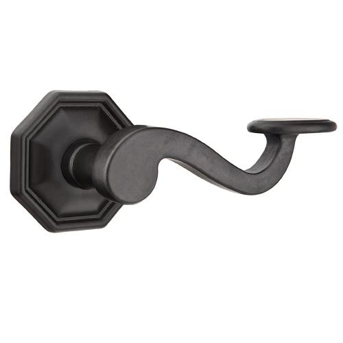 Emtek Padua Door lever with #15 Rose Flat Black Patina (FB)