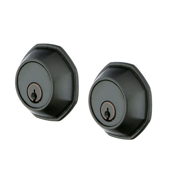 Emtek 8360 Octagon Style Double Cylinder Deadbolt Flat Black (FB)