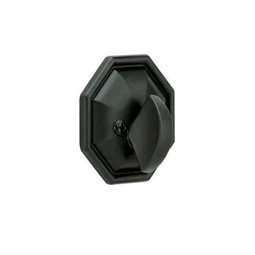 Emtek 8560 Octagon Style Single Sided Deadbolt Flat Black (FB)