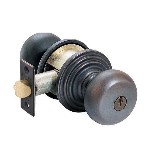 Emtek Providence Keyed Entry Door Knob Regular Rosette Oil Rubbed Bronze (US10B)
