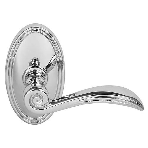 Emtek Elan Door lever with Oval rose Polished Chrome (26)