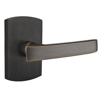 Emtek Bronze Yuma Door Lever Set with #4 Rose Medium Bronze (MB)