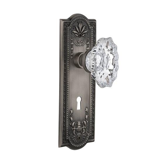 Nostalgic Warehouse Meadows Backplate with Chateau Crystal knob