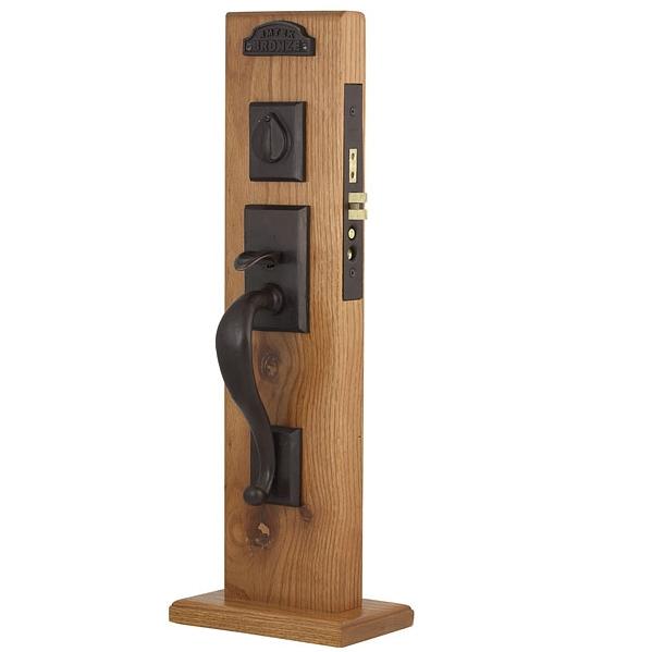 Emtek Rectangular Sectional Mortise Handleset Flat Black Patina (FB)
