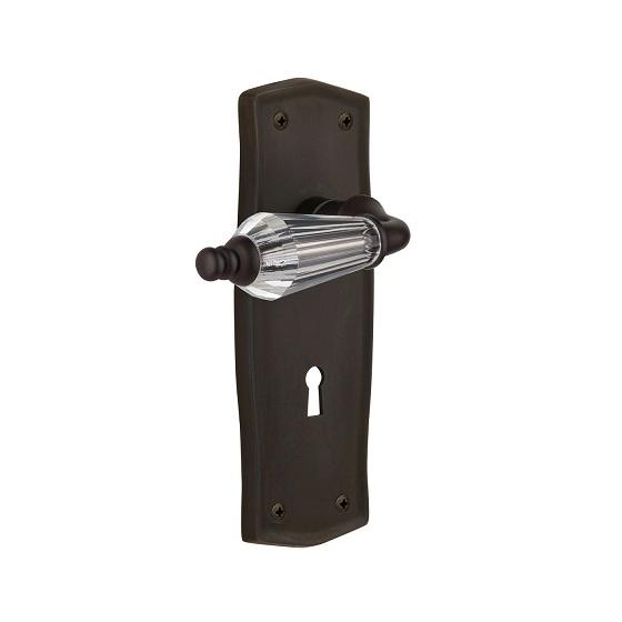 Nostalgic Warehouse Prairie Backplate with Parlour Lever Oil Rubbed Bronze (OB)