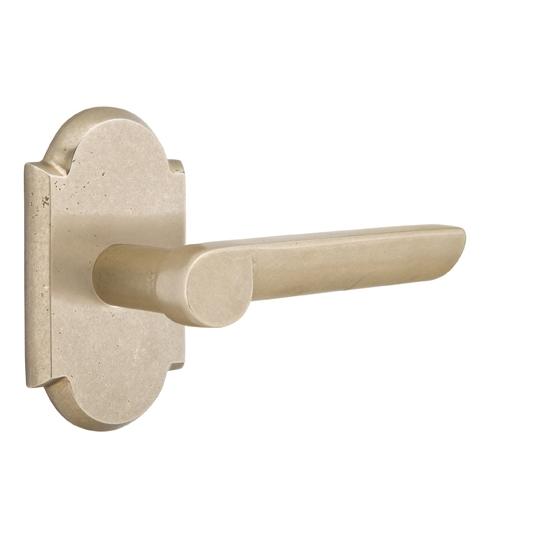Emtek Aurora Door Lever with #1 Rose Tumbled White Bronze (TWB)