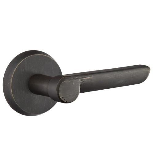 Emtek Aurora Door Lever with #2 Rose Medium Bronze Patina (MB)
