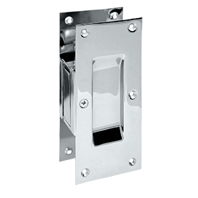 Deltana SDP60-26 Decorative Passage Pocket Door Lock Polished Chrome